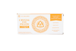 Citrine Eye Pillow for Yoga, Meditation, Attraction, Manifestation, Chakra Work, Crystal Program, Weighted Relaxation