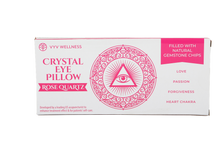 Load image into Gallery viewer, Rose Quartz Eye Pillow for Yoga, Meditation, Passion, Attraction, Manifestation, Chakra Work, Crystal Program, Weighted Relaxation