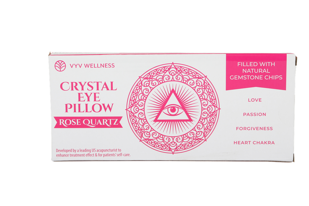 Rose Quartz Eye Pillow for Yoga, Meditation, Passion, Attraction, Manifestation, Chakra Work, Crystal Program, Weighted Relaxation