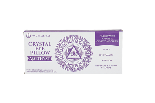 Amethyst Eye Pillow for Yoga, Meditation, Attraction, Manifestation, Chakra Work, Crystal Program, Weighted Relaxation