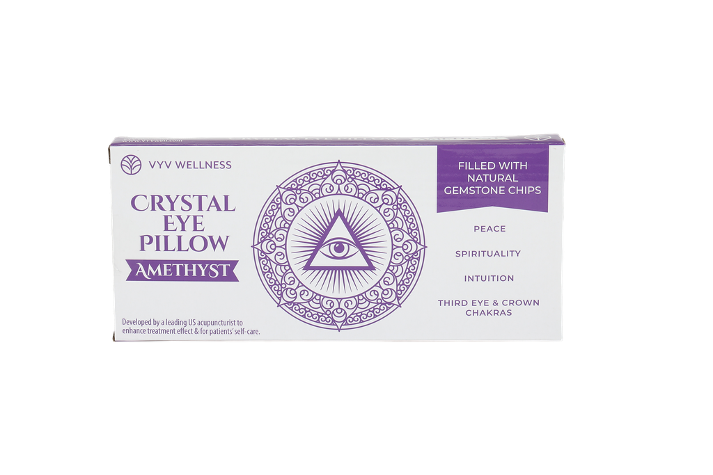 Amethyst Eye Pillow for Yoga, Meditation, Attraction, Manifestation, Chakra Work, Crystal Program, Weighted Relaxation