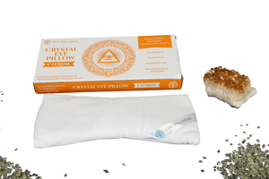 Citrine Eye Pillow for Yoga, Meditation, Attraction, Manifestation, Chakra Work, Crystal Program, Weighted Relaxation