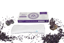 Load image into Gallery viewer, Amethyst Eye Pillow for Yoga, Meditation, Attraction, Manifestation, Chakra Work, Crystal Program, Weighted Relaxation