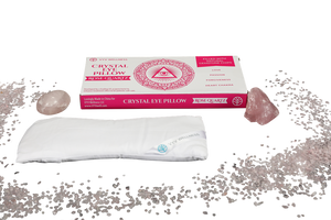 Rose Quartz Eye Pillow for Yoga, Meditation, Passion, Attraction, Manifestation, Chakra Work, Crystal Program, Weighted Relaxation